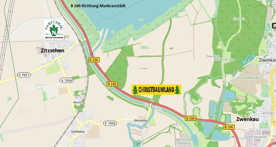 Anfahrt Christbaumland B186